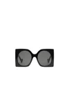 Gucci Womens Gg1257s Rectangle-frame Tortoiseshell Acetate Sunglasses In Gray