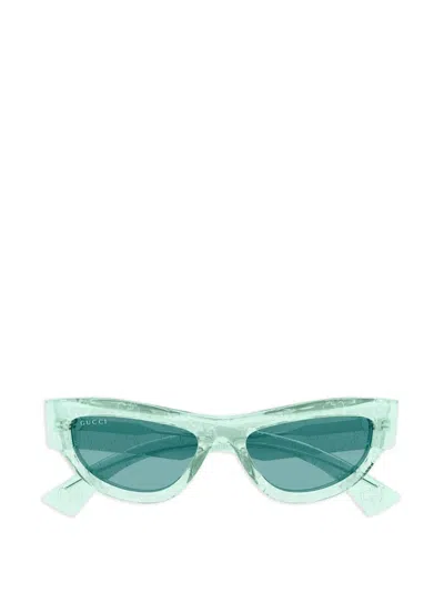 Gucci Square Frame Sunglasses In Green