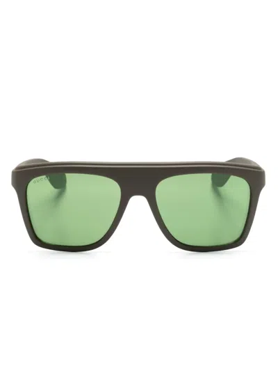 Gucci Square-frame Sunglasses In Green