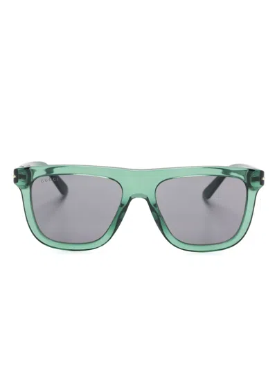 Gucci Square-frame Sunglasses In Green