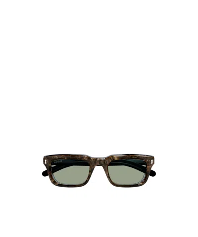 GUCCI GUCCI EYEWEAR RECTANGULAR FRAME SUNGLASSES