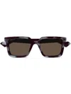 Gucci Rectangular Frame Sunglasses In Grey
