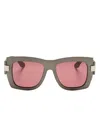 Gucci Square-frame Sunglasses In Grey