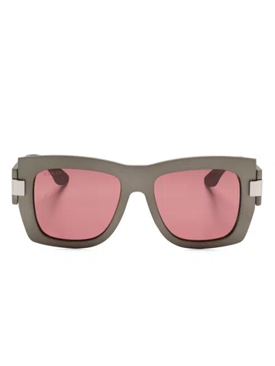 Gucci Square-frame Sunglasses In Gray