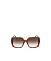 Gucci Womens Gc001665 Rectangle-frame Injected Sunglasses Brown In Multicolor