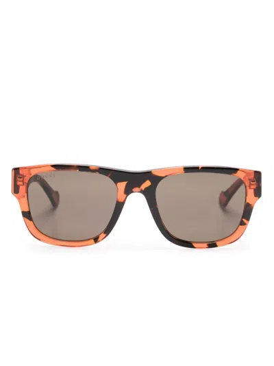 Gucci Square-frame Sunglasses In Orange