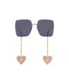 Gucci Square-frame Sunglasses In Purple