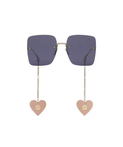 Gucci Square-frame Sunglasses In Purple