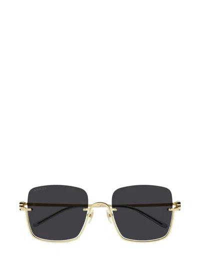 Gucci Square Frame Sunglasses Sunglasses In Gold