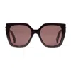 Gucci Web-detail Square-frame Sunglasses In Undefined