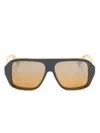 Gucci Square-frame Tinted Sunglasses In Grey