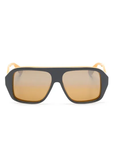 Gucci Square-frame Tinted Sunglasses In Grey