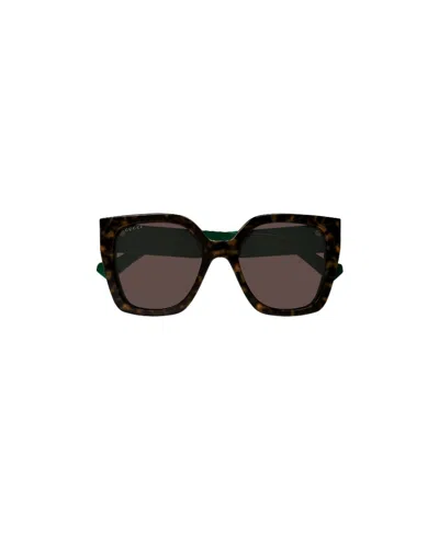 Gucci Square-frame Tortoiseshell Sunglasses In Black