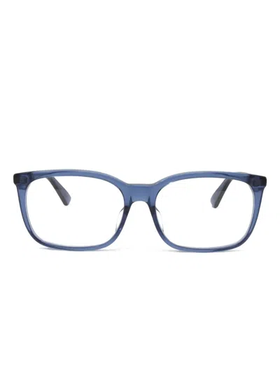 Gucci Square Full-rim Glasses In Blue
