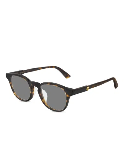 Gucci Square Full-rim Glasses In Brown
