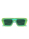 Gucci Square-frame Gradient-effect Sunglasses In Green