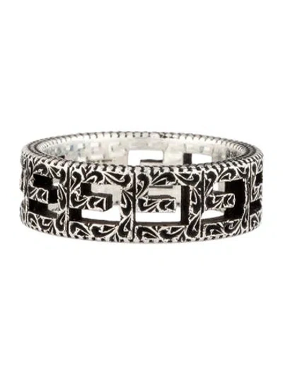 Pre-owned Gucci Square G Band Ring In Multi