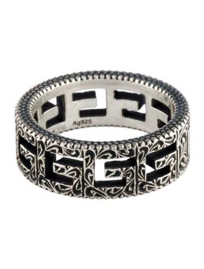 Pre-owned Gucci Square G Band Ring In Multi