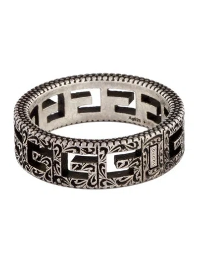 Pre-owned Gucci Square G Band Ring In Multi
