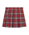 Gucci Square G Check Skirt In Red