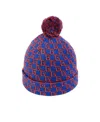 Gucci Square G Cotton Beanie In Blue