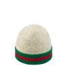 Gucci Square G Cotton Beanie In Nude