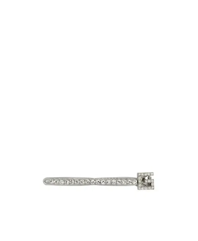 Gucci Square G Crystal Hair Clip In Gray