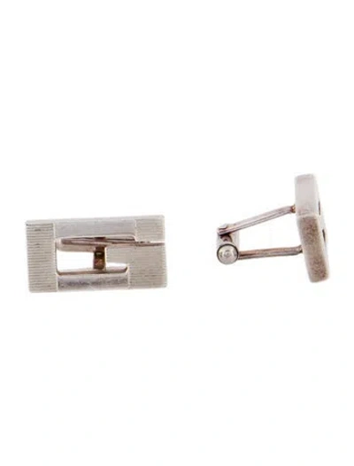 Pre-owned Gucci Square G Cufflinks In Multi