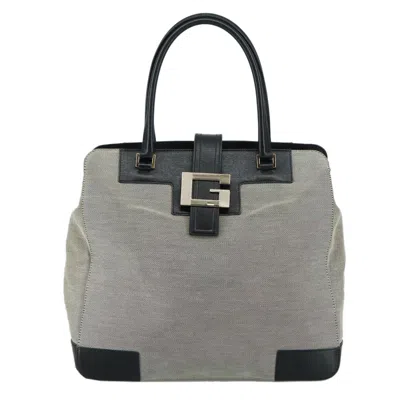 Pre-owned Gucci Square G Grey Canvas Tote Bag ()