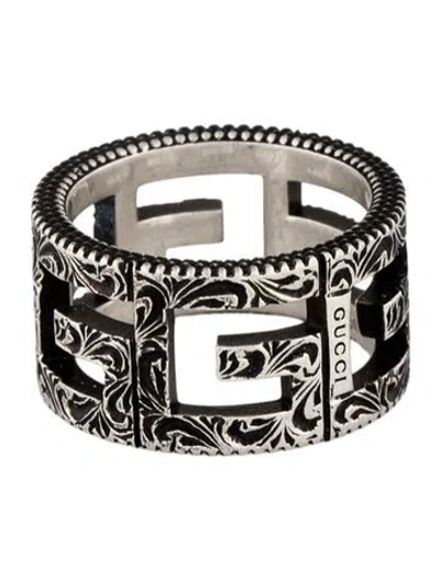 Pre-owned Gucci Square G Ring In Multicolor