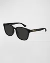 Gucci Square Gg Injected Sunglasses In Black