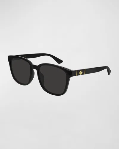 Gucci Square Gg Injected Sunglasses In Black