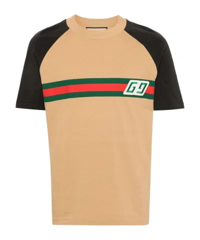 Gucci Square Gg T-shirt In Nude