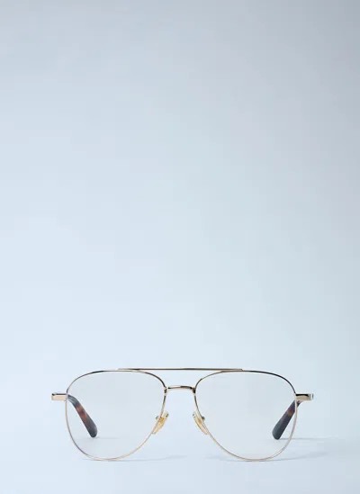 Gucci Square Glasses In Gold