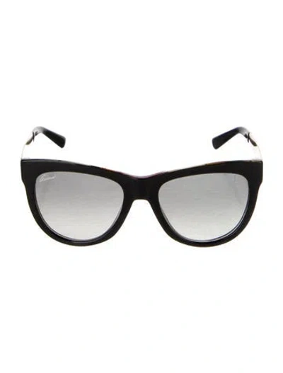 Pre-owned Gucci Square Gradient Sunglasses In Black