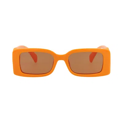 Pre-owned Gucci Square Injection Sunglasses 'orange/brown' | Women's Size Onesize