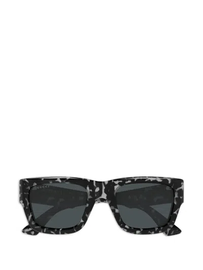 Gucci Square-logo Logo Sunglasses In Brown