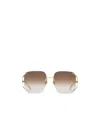 Gucci Square Metal Sunglasses In Brown