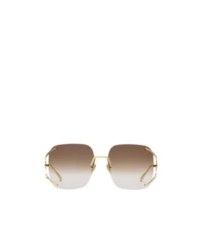 Gucci Square Metal Sunglasses In Brown