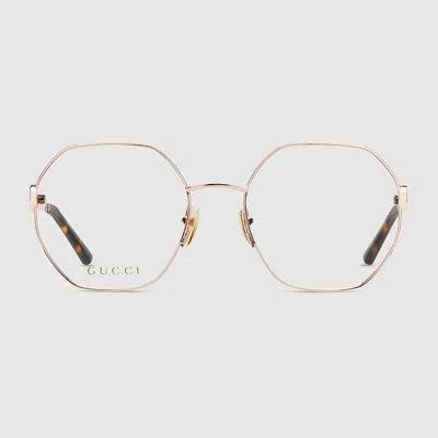 Gucci Square Optical Frame In Gold