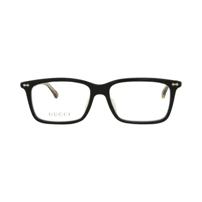 Pre-owned Gucci Square Optical Glasses 'black/havana/transparent' | Men's Size Onesize