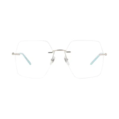 Pre-owned Gucci Square Optical Glasses 'silver/transparent' | Women's Size Onesize