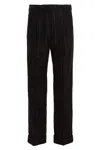 Gucci Windowpane-print Straight-leg Trousers In Black