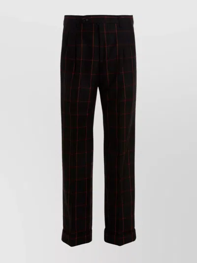 GUCCI SQUARE PANTS WITH BELT LOOPS AND CUFFED HEM