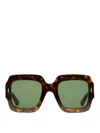 Gucci Squared Frame Tortoiseshell Sunglasses