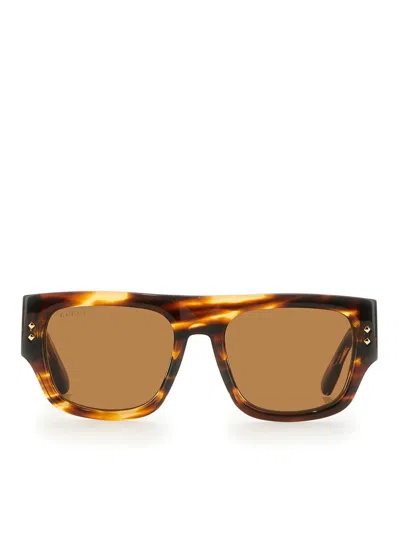 Gucci Square Sunglasses In Brown