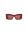 Gucci Square Sunglasses In Red