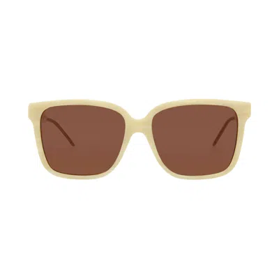 Pre-owned Gucci Square Sunglasses 'beige/brown' | Tan | Women's Size Onesize