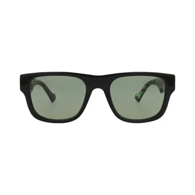 Pre-owned Gucci Square Sunglasses 'black/havana/green' | Men's Size Onesize