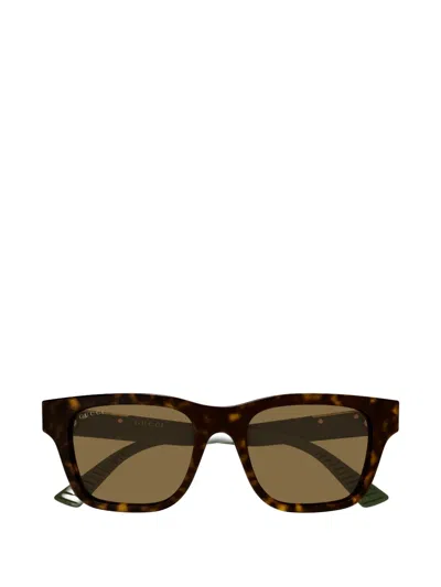 Gucci Square Sunglasses In Brown